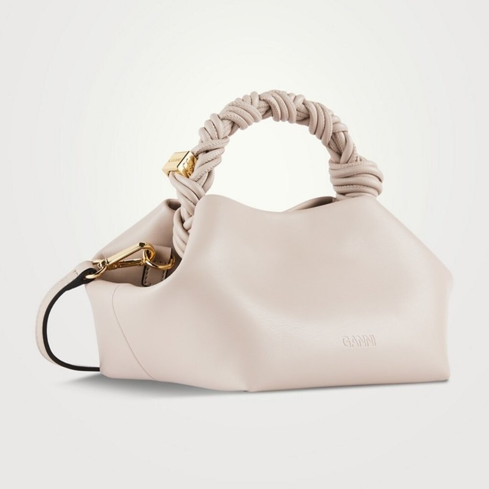 NWT Ganni Small Bou Bag - Oyster Gray - Picture 4 of 16